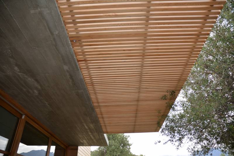 bardage en Red Cedar réalisé à coupes d’onglets