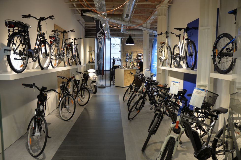 Aménagement Boutique Vélo Les Docks Joliette Spécialiste de la Location vélos éléctrique
