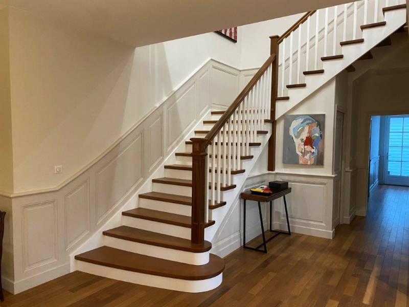 ESCALIER A L'ANGLAISE EN BOIS 1/4 TOURNANT