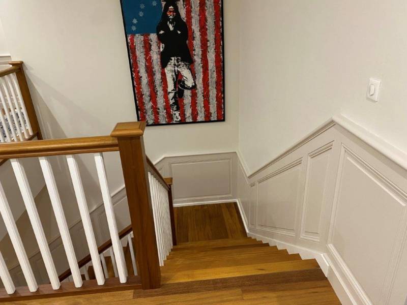 ESCALIER A L'ANGLAISE EN BOIS 1/4 TOURNANT