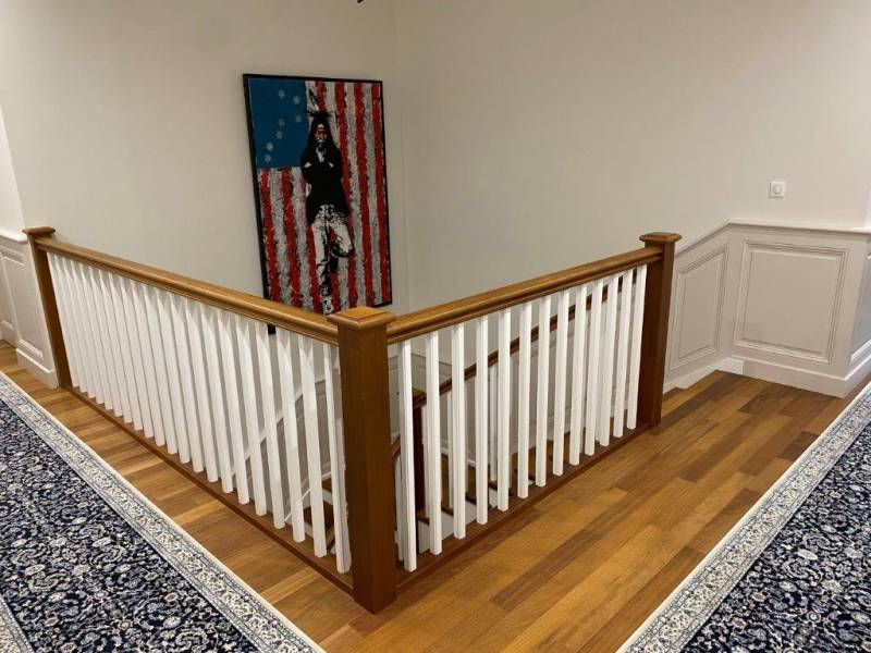 ESCALIER A L'ANGLAISE EN BOIS 1/4 TOURNANT